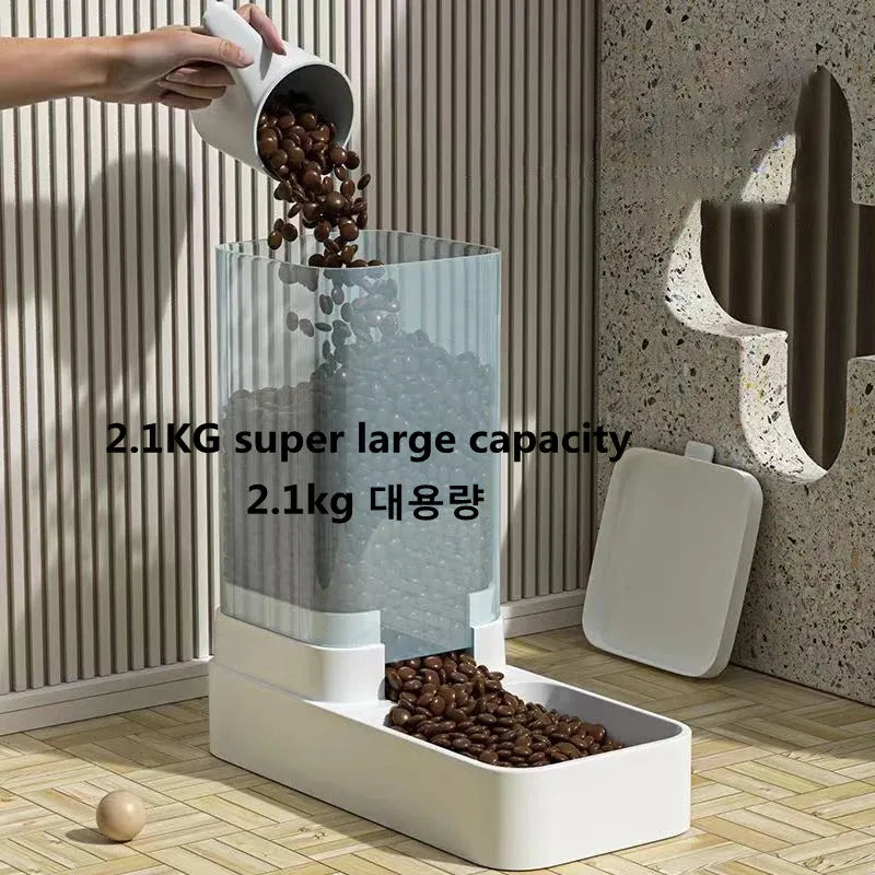 Dog Automatic Feeder Transparent Automatic Gravity Cat Water Bowl High Capacity Food Storage  Container Cat And Dog Accessories