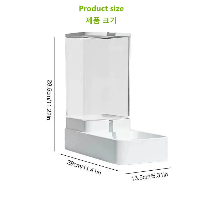 Dog Automatic Feeder Transparent Automatic Gravity Cat Water Bowl High Capacity Food Storage  Container Cat And Dog Accessories